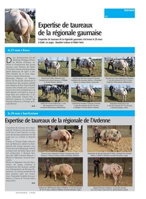 Expertise de taureauxde la régionale gaumaise Expertise de taureauxde la régionale gaumaise