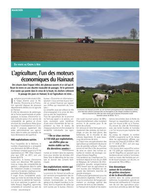 L’agriculture, l’un des moteurs économiques du Hainaut L’agriculture, l’un des moteurs économiques du Hainaut