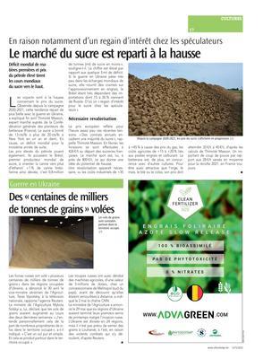Le marché du sucre est reparti à la hausse Le marché du sucre est reparti à la hausse