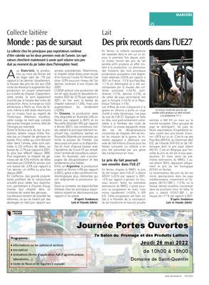 Des prix records dans l’UE27 Des prix records dans l’UE27