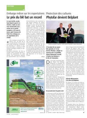 Le prix du blé bat un record Le prix du blé bat un record