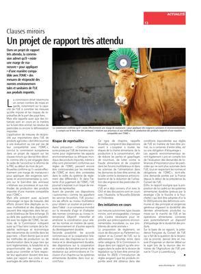 Un projet de rapport très attendu Un projet de rapport très attendu