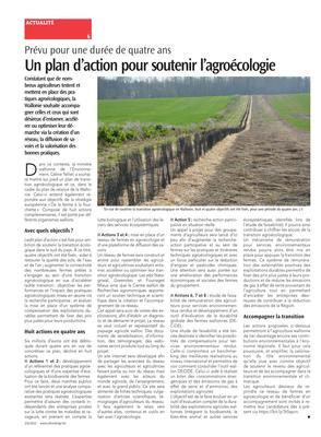Un plan d’action pour soutenir l’agroécologie Un plan d’action pour soutenir l’agroécologie