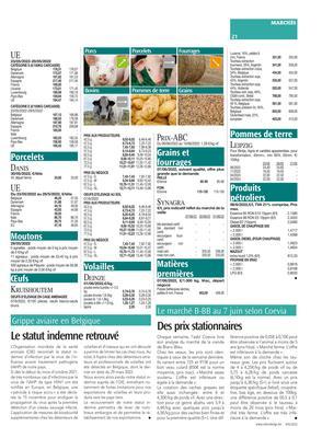 Le statut indemne retrouvé