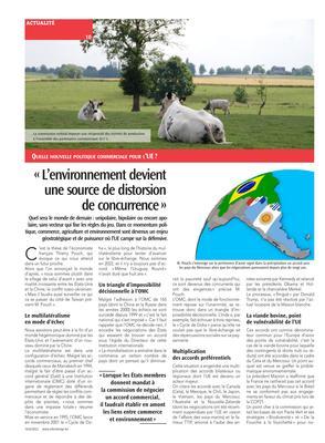 «L’environnement devient une source de distorsionde concurrence» «L’environnement devient une source de distorsionde concurrence»