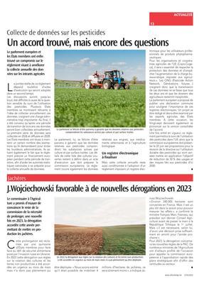 J.Wojciechowski favorable à de nouvelles dérogations en 2023 J.Wojciechowski favorable à de nouvelles dérogations en 2023