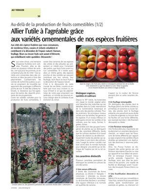 Allier l’utile à l’agréable grâceaux variétés ornementales de nos espèces fruitières Allier l’utile à l’agréable grâceaux variétés ornementales de nos espèces fruitières
