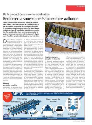 Renforcer la souveraineté alimentaire wallonne Renforcer la souveraineté alimentaire wallonne