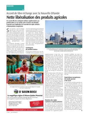 Nette libéralisation des produits agricoles Nette libéralisation des produits agricoles