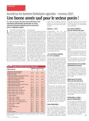 Une bonne année sauf pour le secteur porcin!