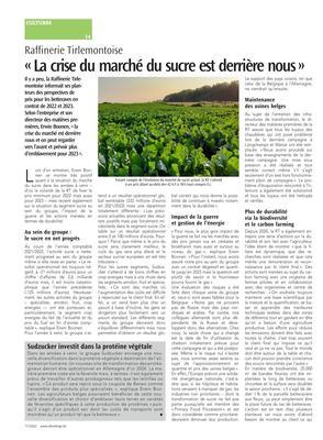 «La crise du marché du sucre est derrière nous» «La crise du marché du sucre est derrière nous»