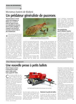 Une nouvelle presse à petits ballots Une nouvelle presse à petits ballots