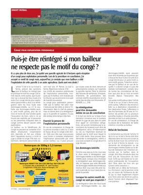 Puis-je être réintégré si mon bailleur ne respecte pas le motif du congé? Puis-je être réintégré si mon bailleur ne respecte pas le motif du congé?