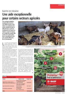Une aide exceptionnelle pour certains secteurs agricoles