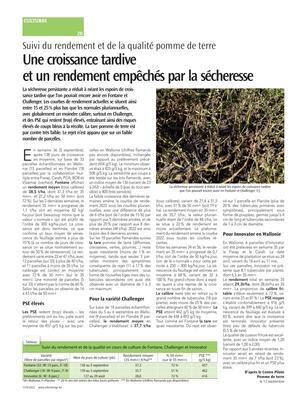 Une croissance tardive et un rendement empêchés par la sécheresse Une croissance tardive et un rendement empêchés par la sécheresse