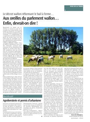 Agroforesterie et permis d’urbanisme Agroforesterie et permis d’urbanisme