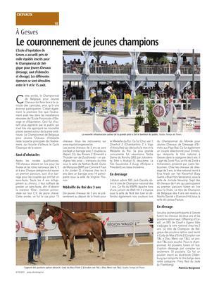 Le couronnement de jeunes champions
