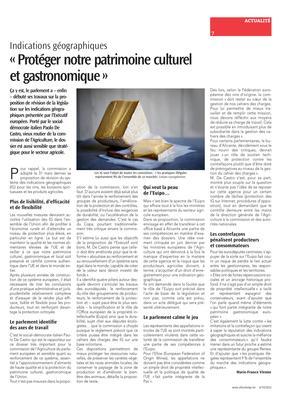 «Protéger notre patrimoine culturelet gastronomique»