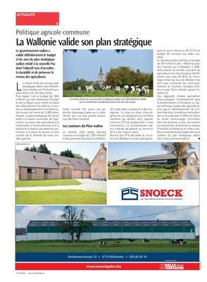 La Wallonie valide son plan stratégique La Wallonie valide son plan stratégique
