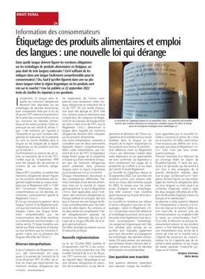 Étiquetage des produits alimentaires et emploides langues: une nouvelle loi qui dérange Étiquetage des produits alimentaires et emploides langues: une nouvelle loi qui dérange