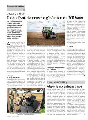 Fendt dévoile la nouvelle génération du 700 Vario Fendt dévoile la nouvelle génération du 700 Vario