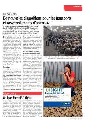 De nouvelles dispositions pour les transports et rassemblements d’animaux De nouvelles dispositions pour les transports et rassemblements d’animaux