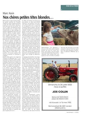 Nos chères petites têtes blondes… Nos chères petites têtes blondes…