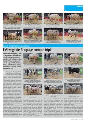 L’élevage de Roupage compte triple L’élevage de Roupage compte triple