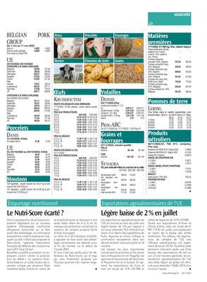 Légère baisse de 2% en juillet Légère baisse de 2% en juillet