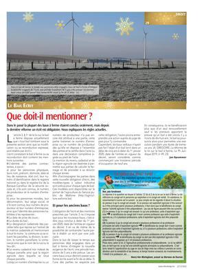 Que doit-il mentionner? Que doit-il mentionner?
