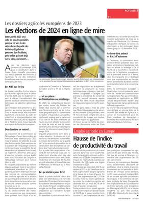 Hausse de l’indicede productivité du travail Hausse de l’indicede productivité du travail