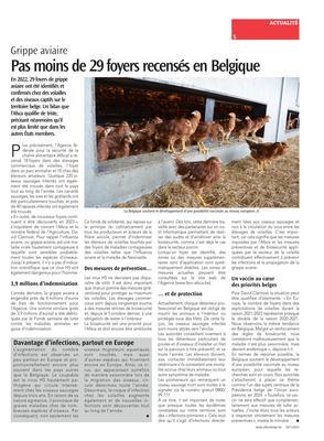 Pas moins de 29foyers recensés en Belgique Pas moins de 29foyers recensés en Belgique