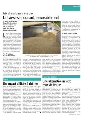 La baisse se poursuit, inexorablement