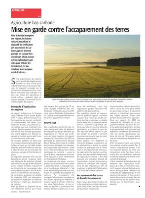 Mise en garde contre l’accaparement des terres Mise en garde contre l’accaparement des terres