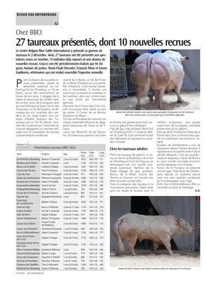 27 taureaux présentés, dont 10 nouvelles recrues 27 taureaux présentés, dont 10 nouvelles recrues