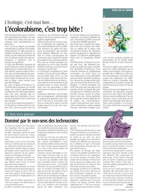 L’écolorabisme, c’est trop bête! L’écolorabisme, c’est trop bête!