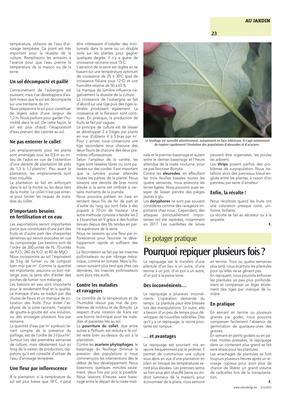 Pourquoi repiquer plusieurs fois? Pourquoi repiquer plusieurs fois?