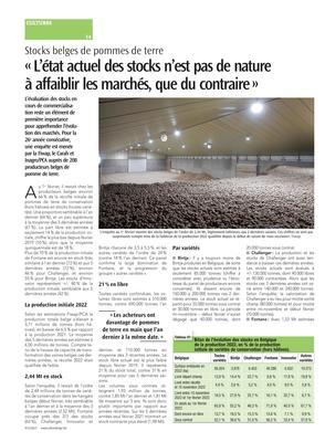 «L’état actuel des stocks n’est pas de natureà affaiblir les marchés, que du contraire»