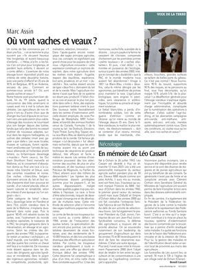 Où vont vaches et veaux? Où vont vaches et veaux?