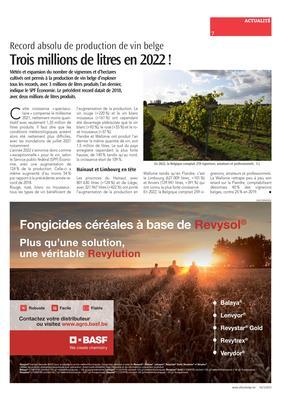 Trois millions de litres en 2022! Trois millions de litres en 2022!