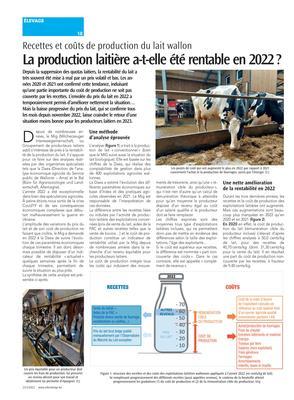 La production laitière a-t-elle été rentable en 2022? La production laitière a-t-elle été rentable en 2022?