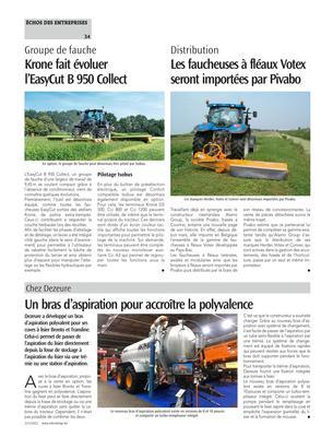 Les faucheuses à fléaux Votex seront importées par Pivabo Les faucheuses à fléaux Votex seront importées par Pivabo
