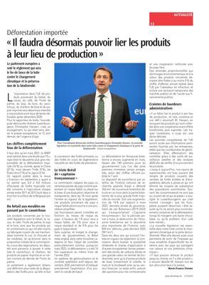 «Il faudra désormais pouvoir lier les produitsà leur lieu de production» «Il faudra désormais pouvoir lier les produitsà leur lieu de production»