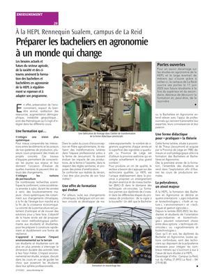 Préparer les bacheliers en agronomieà un monde qui change Préparer les bacheliers en agronomieà un monde qui change