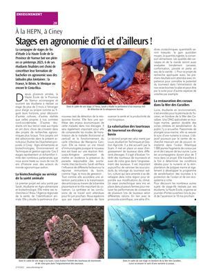 Stages en agronomie d’ici et d’ailleurs! Stages en agronomie d’ici et d’ailleurs!