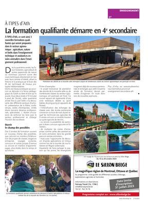 La formation qualifiante démarre en 4e secondaire La formation qualifiante démarre en 4e secondaire