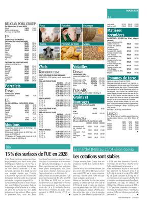 15% des surfaces de l’UE en 2028 15% des surfaces de l’UE en 2028