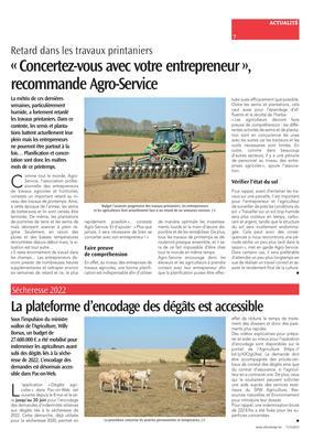 «Concertez-vous avec votre entrepreneur»,recommande Agro-Service «Concertez-vous avec votre entrepreneur»,recommande Agro-Service