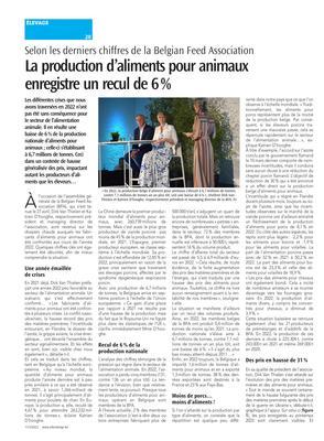 La production d’aliments pour animauxenregistre un recul de 6% La production d’aliments pour animauxenregistre un recul de 6%