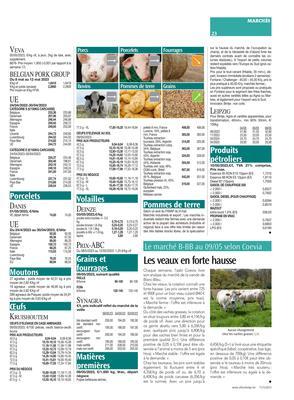 Les veaux en forte hausse Les veaux en forte hausse